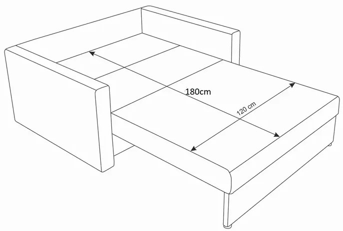 Kanapa amerykanka brązowy + beż - Idra 4X