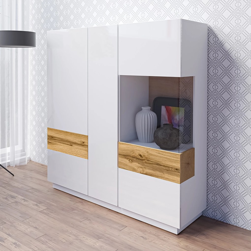 Komoda SILVANA 130 cm do Salonu Sypialni Biały