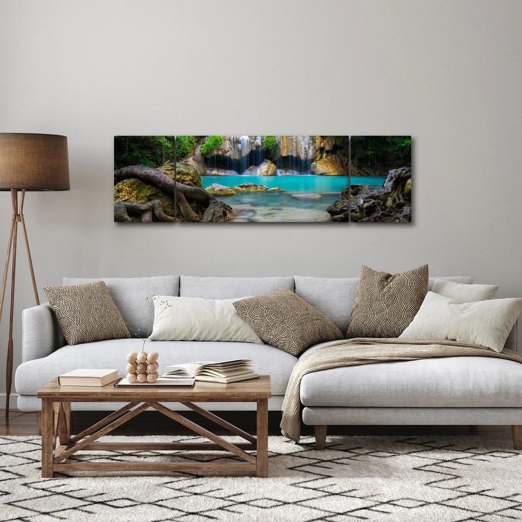 Obraz wodospadów (170x50 cm)