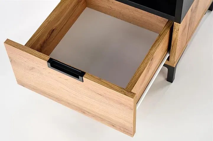 Szafka Nocna Dąb + Czarny Orzech C9-D35