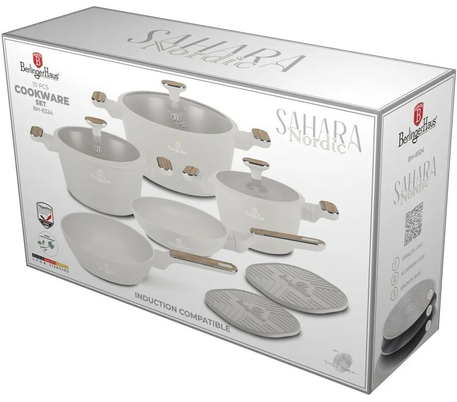 BerlingerHaus Zestaw naczyń z powłoką tytanowąSahara Nordic, 10 szt.