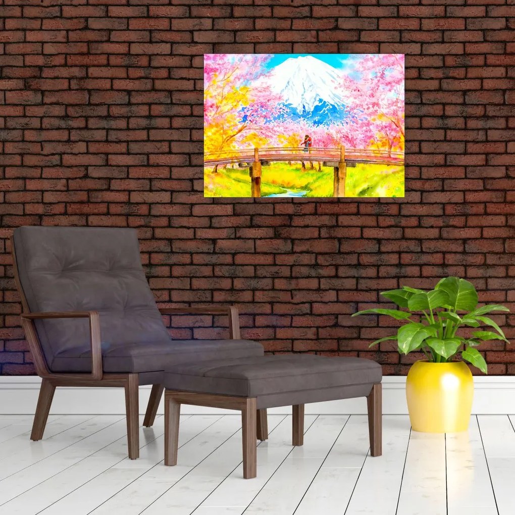 Obraz na szkle - Malowana para, akwarela (70x50 cm)