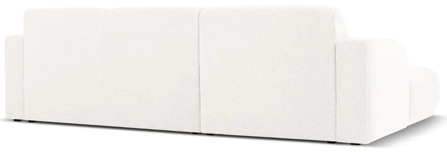 Biały narożnik z materiału bouclé (lewostronny) Molino – Micadoni Home