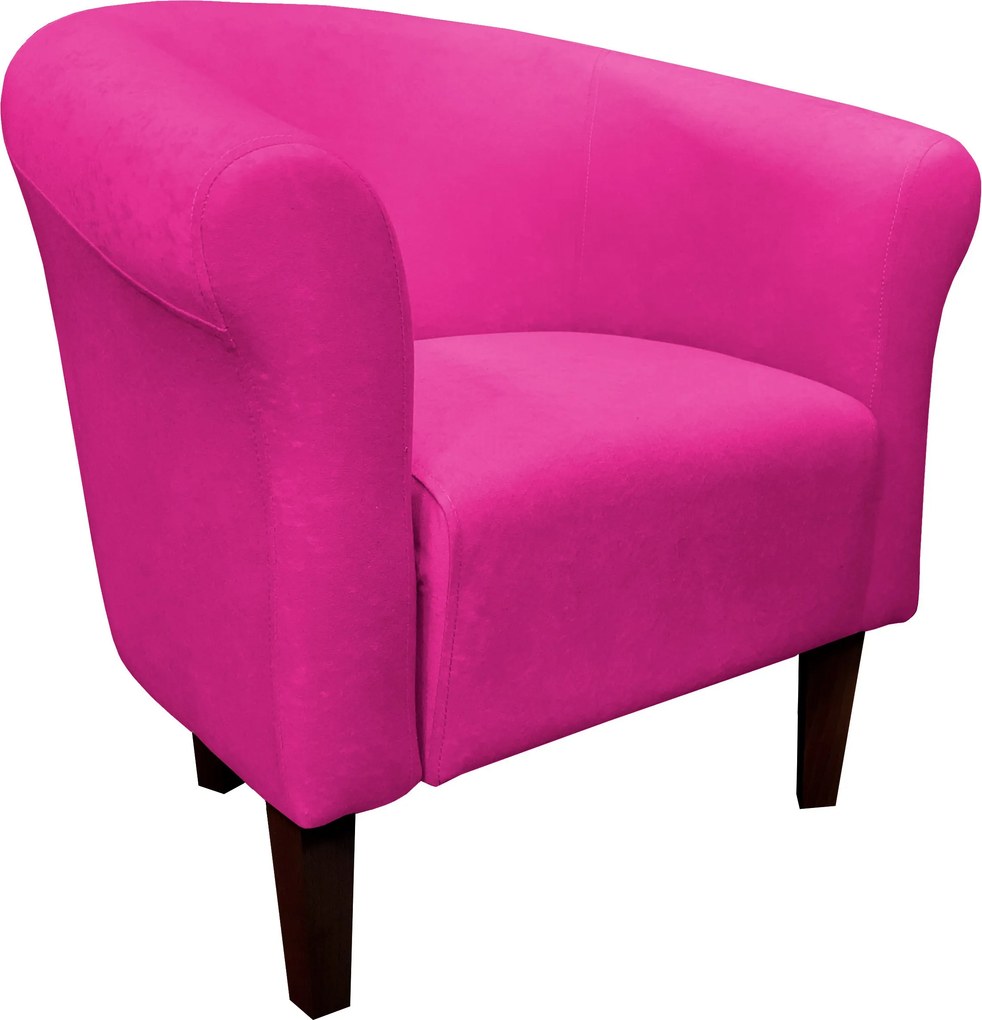 Fotel Milo tkanina Mikrofaza stylowy fotel do salonu i sypialni : Kolor nogi - Venge, Kolor tkaniny - 10 MIKROFAZA, Wysokość nogi - 20 cm