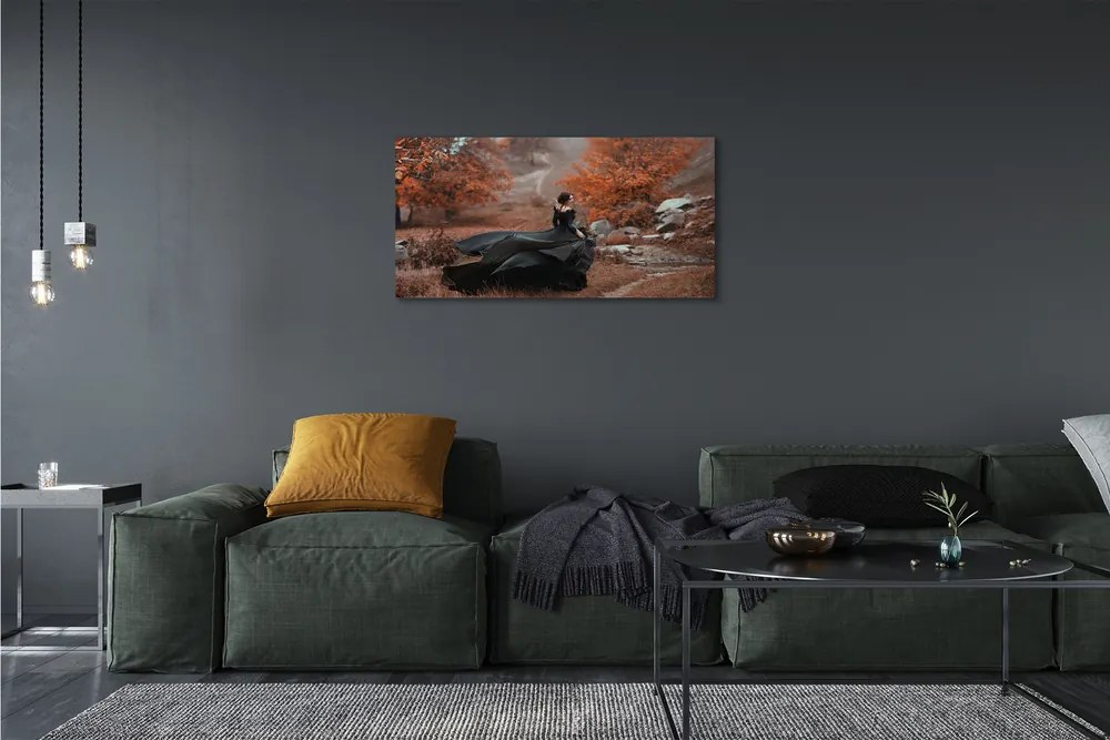 Zdjęcie na płótnie Kobieta w Górach Jesienią