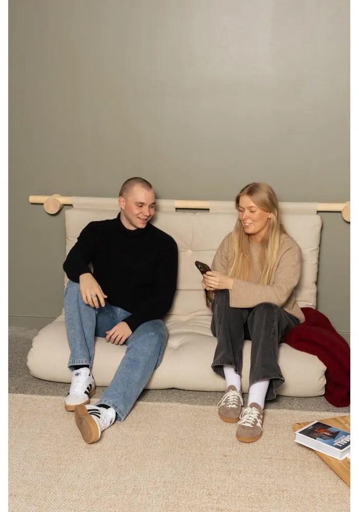 Brązowa rozkładana sofa 135 cm Hooked – Karup Design
