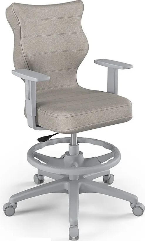 Obrotowe krzesło młodzieżowe Duo Grey rozmiar 6 (159-188 cm) z podnóżkiem