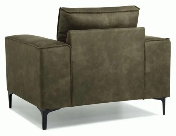 Zielony fotel z imitacji skóry Copenhagen – Scandic