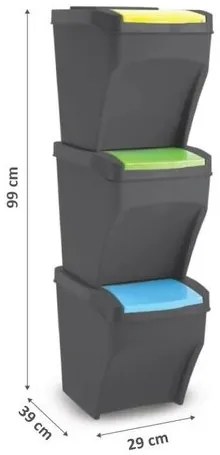 Kosz na odpady Recycle BIN 3x 25 l