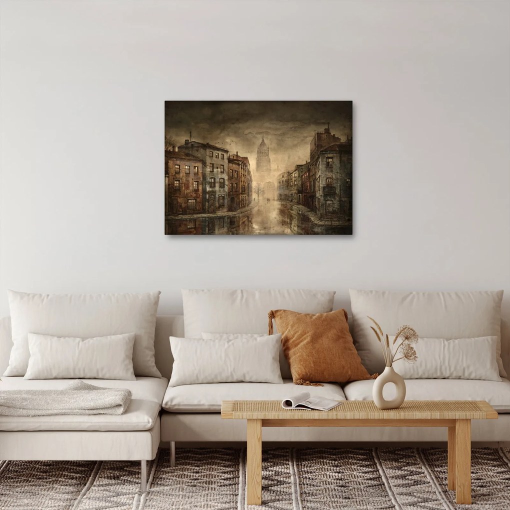 Obraz - Malowanie miasta (70x50 cm)