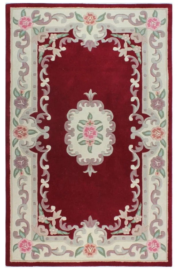 Czerwony wełniany dywan Flair Rugs Aubusson, 75x150 cm