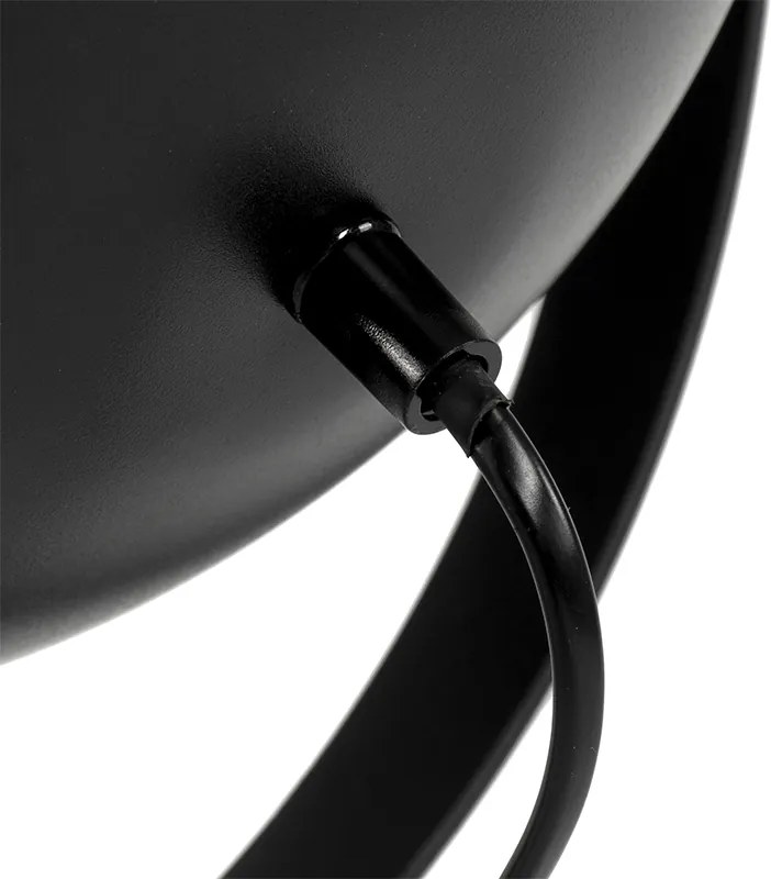 Lampa stołowa czarna ze złotem 63,3 cm, trójpodporowa, regulowana - Magnax