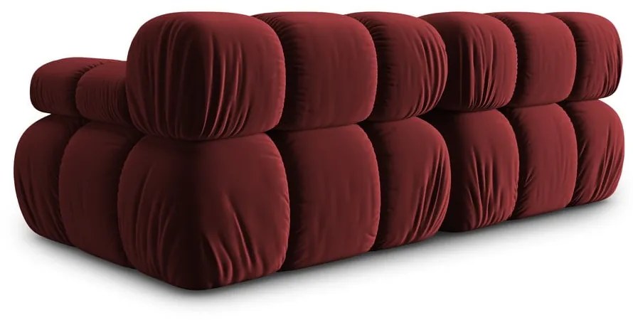 Czerwona aksamitna sofa 188 cm Bellis – Micadoni Home