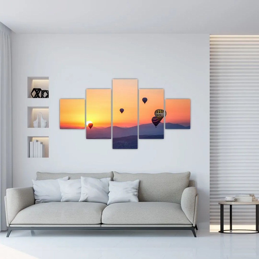 Obraz balonów na ogrzane powietrze (125x70 cm)