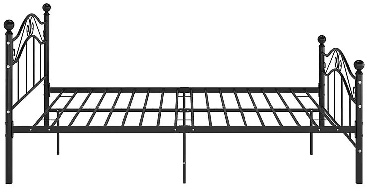 Czarne metalowe łózko loftowe 120x200 cm - Iroz