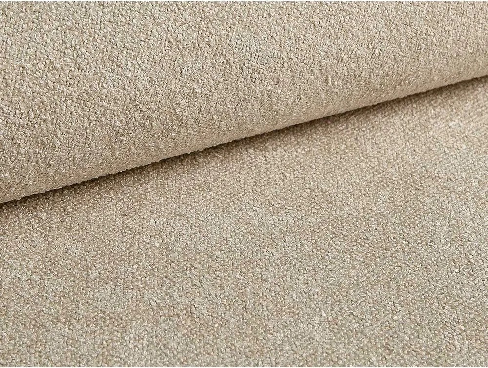 Beżowe tapicerowane łóżko dwuosobowe ze schowkiem i stelażem 200x200 cm Eric – Micadoni