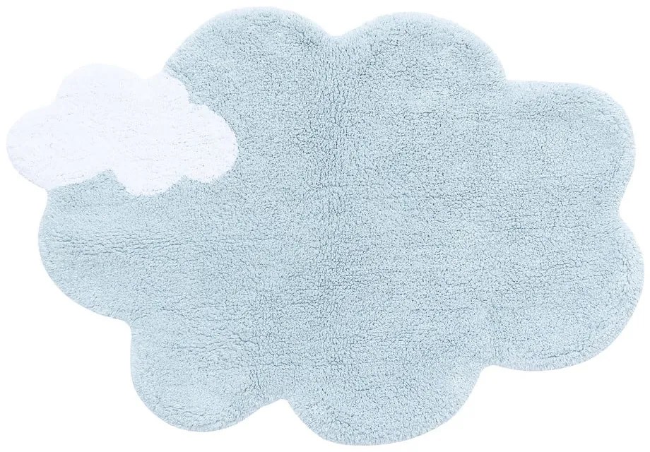 Jasnoniebieski bawełniany dywan dziecięcy tkany ręcznie odpowiedni do prania 70x100 cm Mini Dream – Lorena Canals