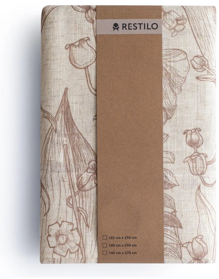 Beżowa/jasnobrązowa zasłona 135x250 cm Selvetia – Restilo