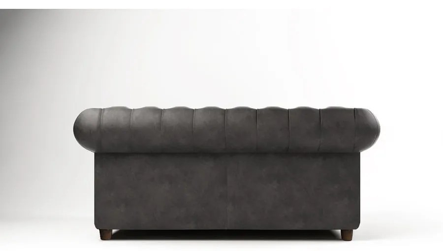 Antracytowa aksamitna sofa 178 cm Cambridge – Ropez