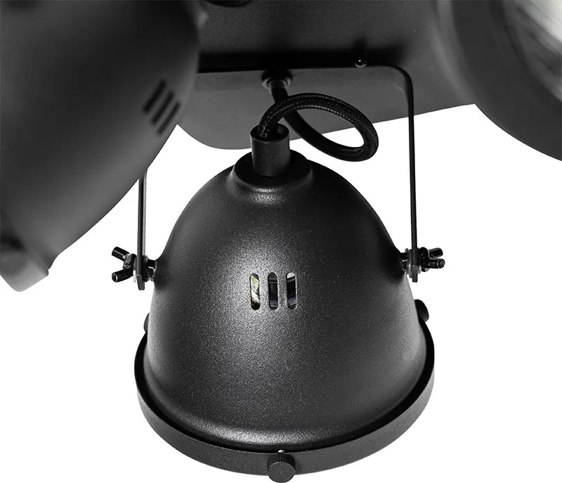 Industrialny reflektor czarny 4-światłowy - Emado