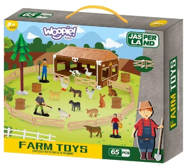Woopie zestaw mały rolnik farma zagroda + zwierzęta i akcesoria