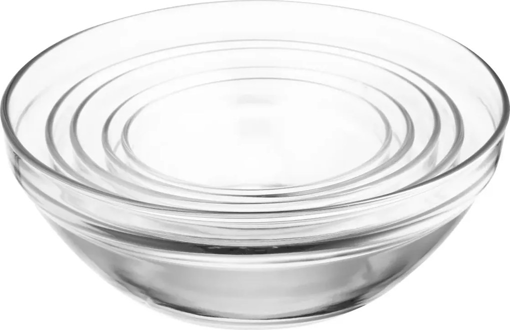 Altom Zestaw szklanych misek z pokrywką, beżowy, 5 szt.