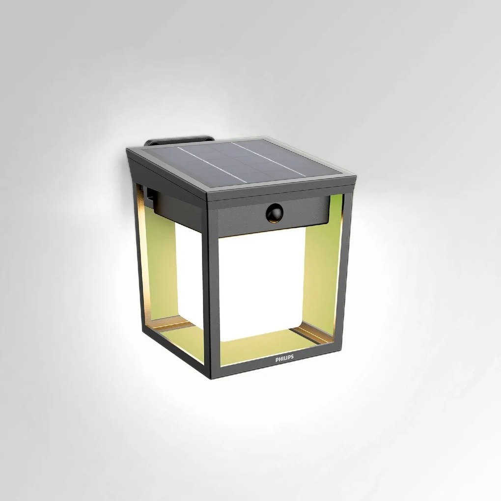 Philips Blaise UltraEfficient solarna lampa LED,czujnik, antracyt, 1,5 W, 250/20 lm, 3000 K