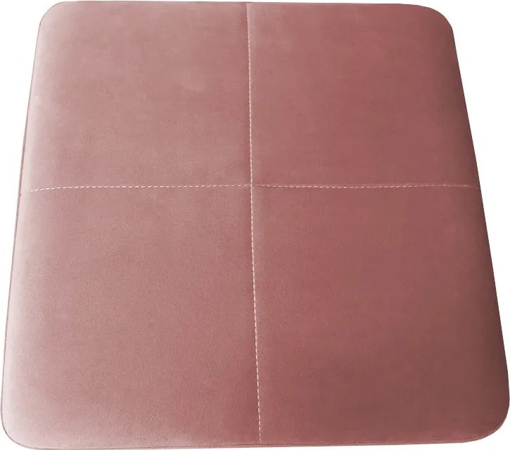 Pufa ZOA tkanina Welur loft ławka podnóżek metal : Kolor Stelaża - Biały, Kolor tkaniny - VELVET - MG58, Typ tkaniny - Velvet