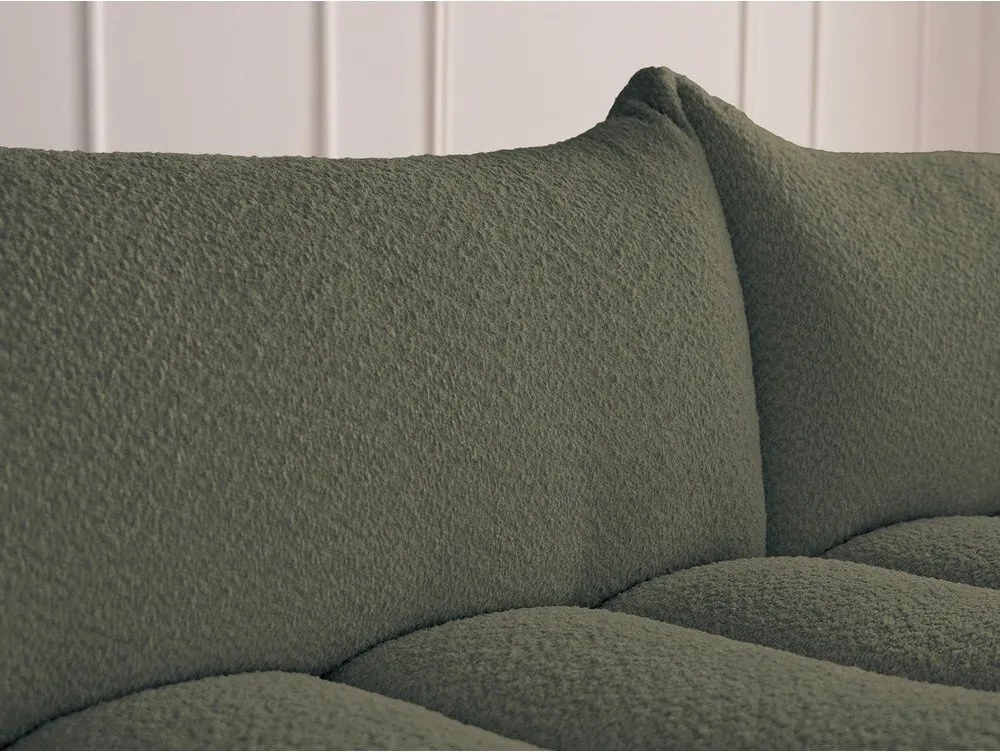 Zielona sofa z materiału bouclé 234 cm Azra – Bobochic Paris