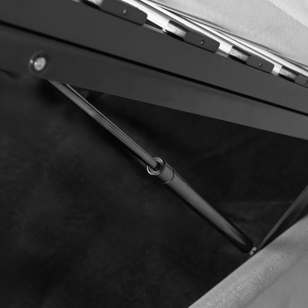 Łóżko Tapicerowane 180x200 cm ze Stelażem i Pojemnikiem Dwuosobowe BRISTOL Szare Welurowe