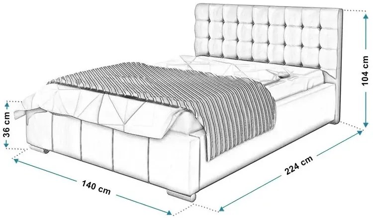 Tapicerowane łóżko ze schowkiem 120x200 Elber 2X Juweti 3X