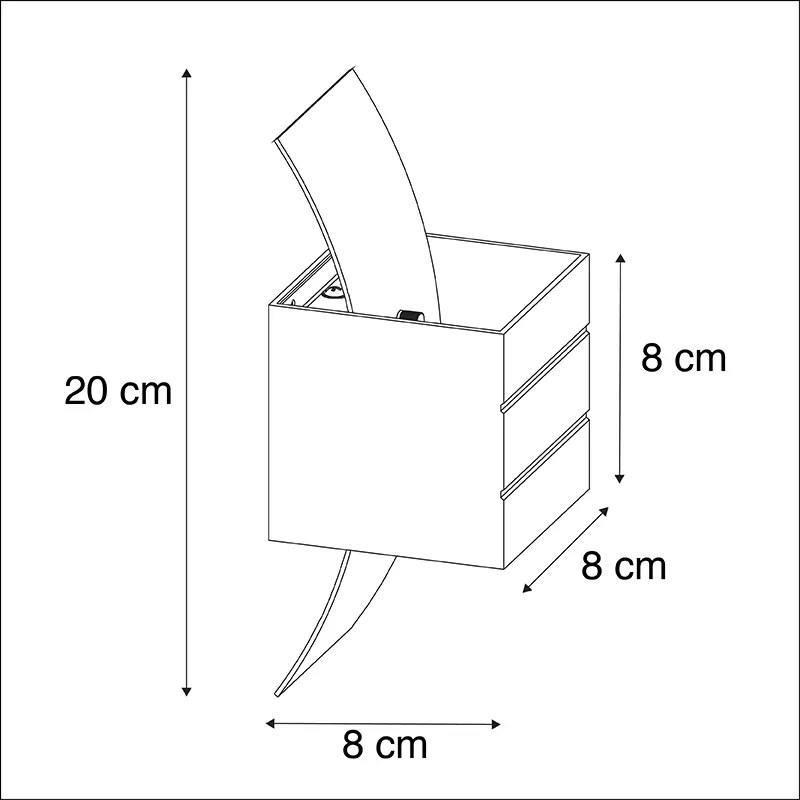 Designerska lampa ścienna czarna ze złotem - Amy