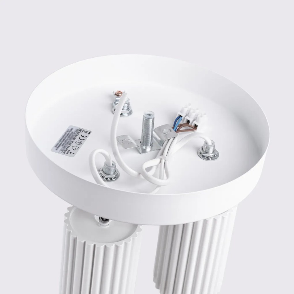 Plafon trzypunktowy KARBON 3P biały okrągły SOLLUX  LIGHTING