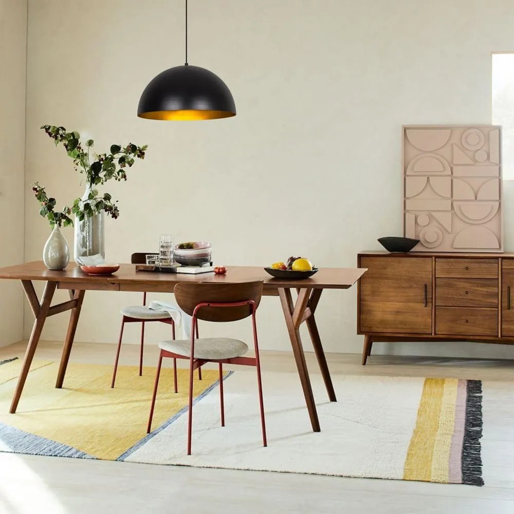 Czarna lampa wisząca z metalowym kloszem ø 40 cm Coppa – Opviq lights