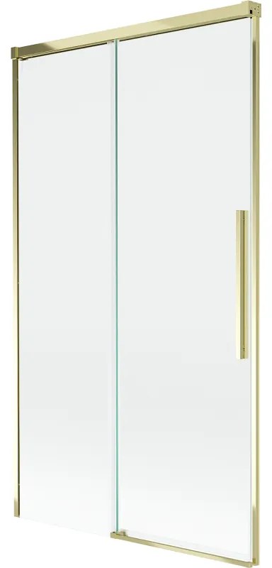 Mexen Rox parawan nawannowy 2-skrzydłowy rozsuwany 100 x 150 cm, transparent, złoty - 8C9-100-001-50-00