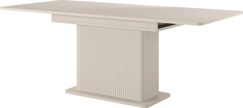 Stół rozkładany LANTANA Odcienie beżu do Salonu Jadalni 160-200 x 160 x 75,4 cm, Prostokątny