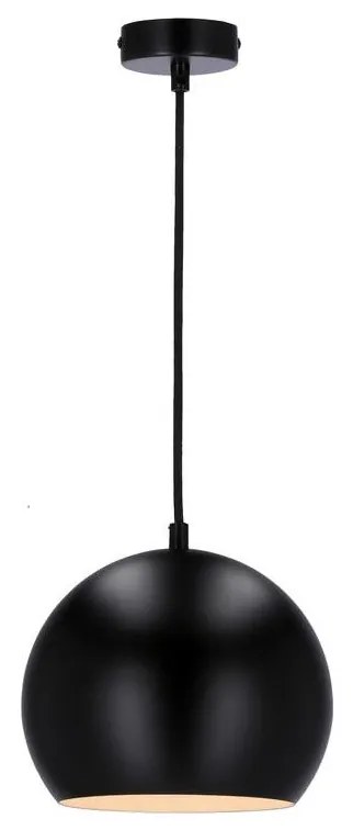 Lampa wisząca FLEN 1xE27/40W/230V, pr. 20 cm, czarna