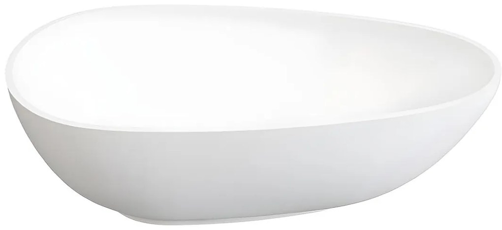 Wanna wolnostojąca , asymetryczna, z materiału solid surface – 269 l – 172 × 83 × 53 cm (dł. × szer. × wys.) – kolor biały - FENICE