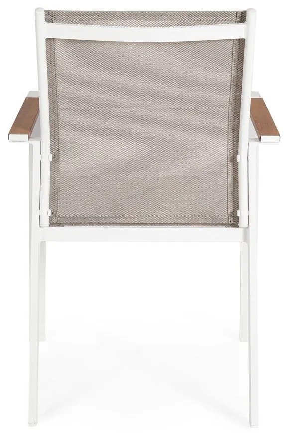 Białe metalowe krzesło ogrodowe Heta – Bizzotto