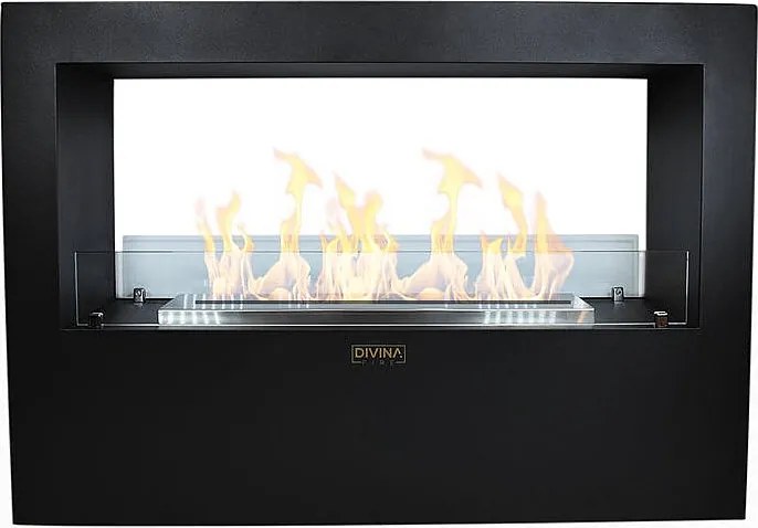 Giotto S Czarny 100x30x70 Biokominek stojący do wewnątrz i na zewnątrz