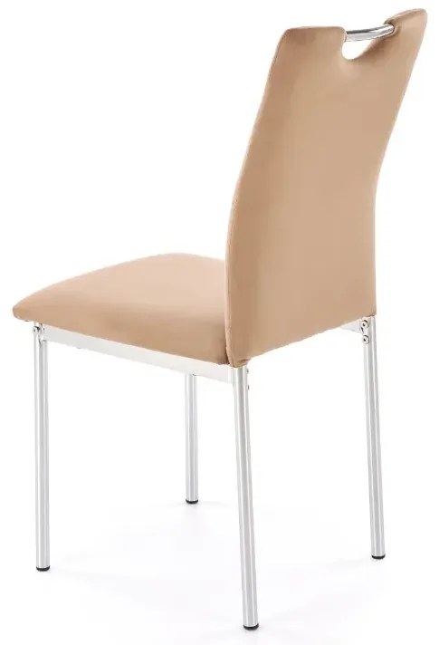 Krzesło tapicerowane K578 VELVET beżowe HALMAR