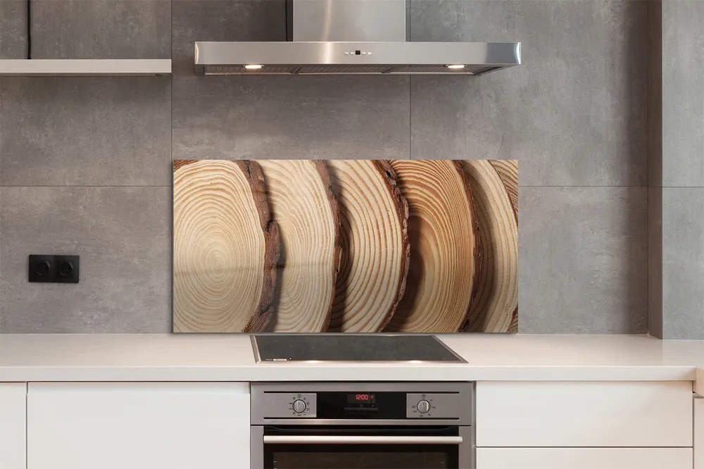 Panel nad Blat Kuchenny Plastry Drewna w Przekroju