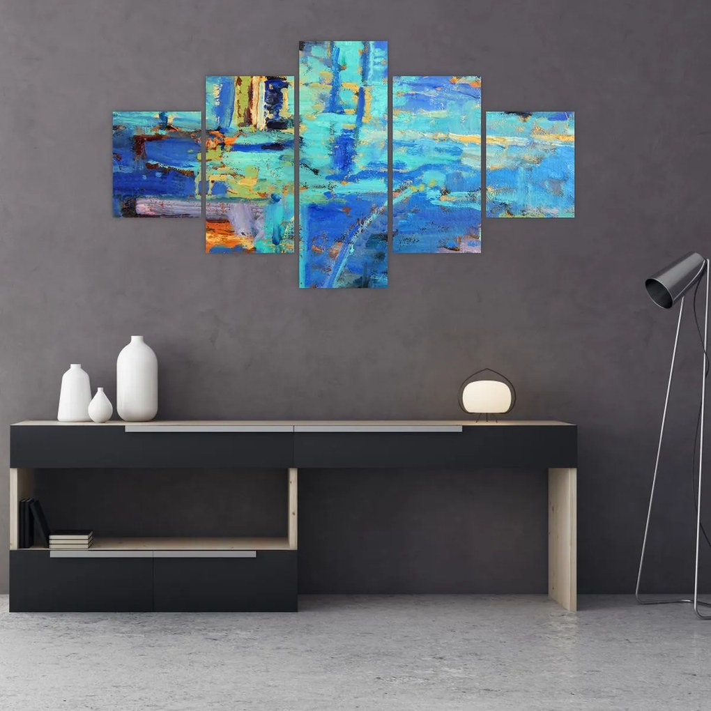 Obraz - Abstrakcyjny obraz olejny (125x70 cm)