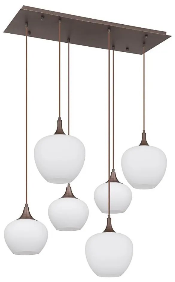 Globo 15548-6HC - Żyrandol na lince MAXY 6xE27/40W/230V biały