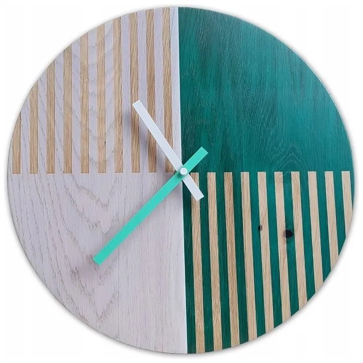 Zegar na ścianę nowoczesny efektowny okrągły cichy do kuchni salonu pokoju