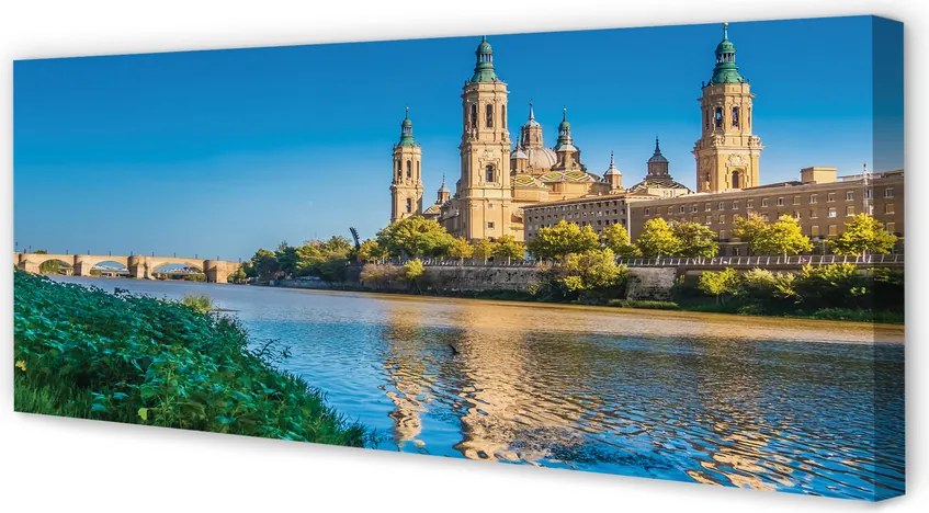 Duży obraz na płótnie Majestatyczna Katedra nad Rzeką