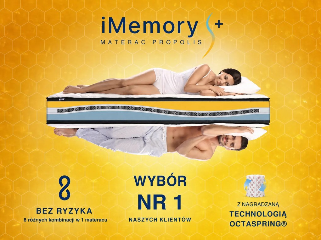 Materac piankowy chłodzący iMemory S+ Silver Propolis 20cm 90x200 cm
