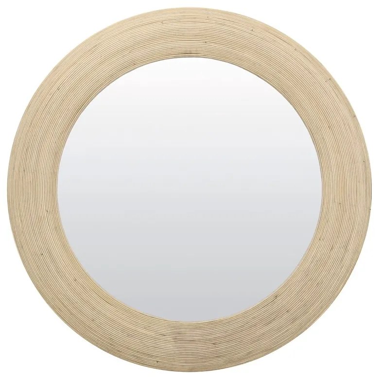 Lustro ścienne z rattanową ramą ø 109,5 cm Piedre – Light & Living