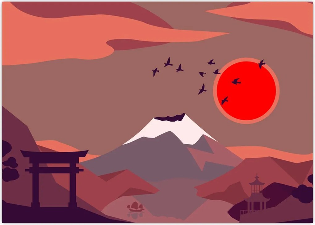 Obraz - Góry Fuji (70x50 cm)