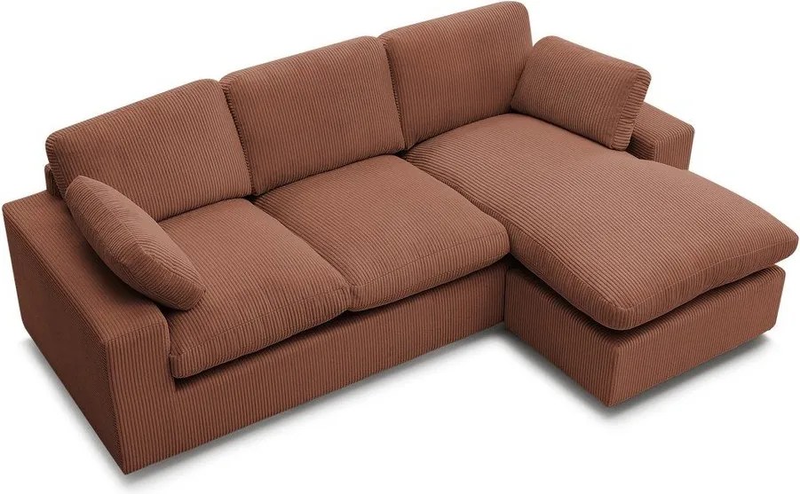 Pomarańczowy sztruksowy narożnik Belair – Bobochic Paris